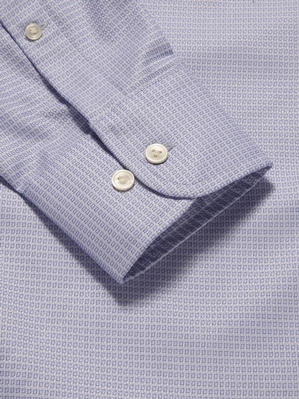 Monteverdi Sky Solid Full Sleeve Single Cuff Classic Fit Classic Formal Two Ply Mercerized Cotton Shirt