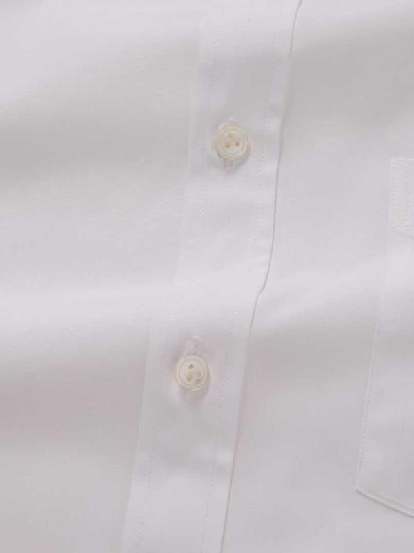 White Solid Full Sleeve Double Cuff Classic Fit Classic Formal Two Ply Mercerized Premium Cotton Shirt