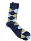 ZODIAC Navy Argyle Socks