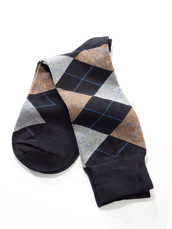 ZODIAC Black Argyle Socks