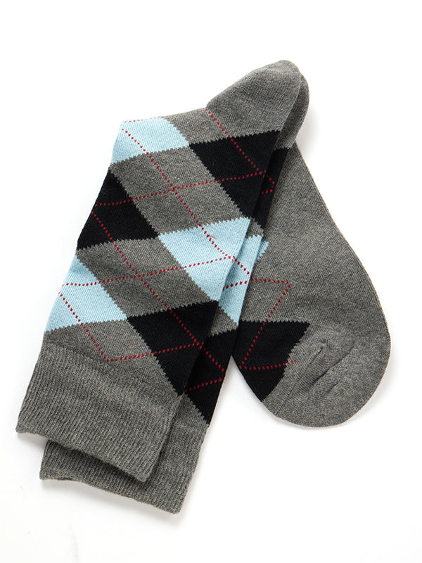 ZODIAC Argyle St. Grey Argyle Socks