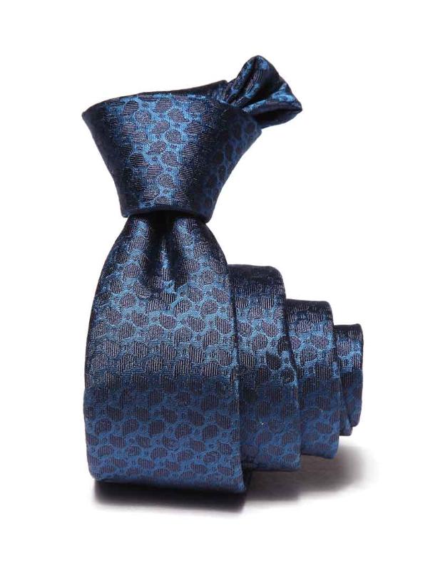 ZOD! Structure Blue Microfibre Tie