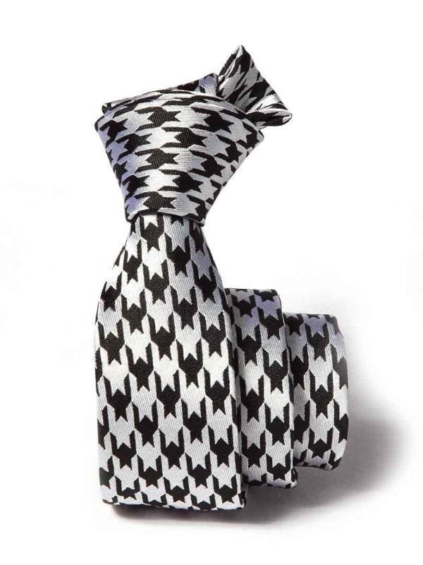 ZOD! Structure White Microfibre Tie