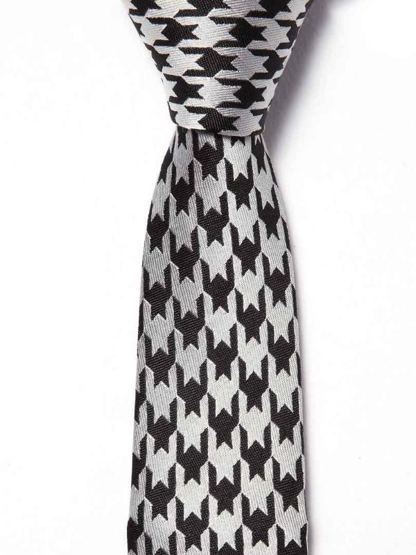 ZOD! Structure White Microfibre Tie