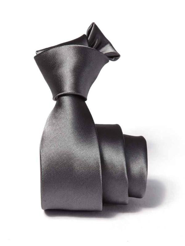 ZOD! Solid Dark Grey Microfibre Tie