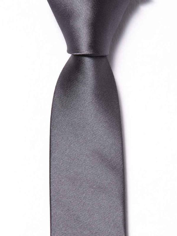 ZOD! Solid Dark Grey Microfibre Tie