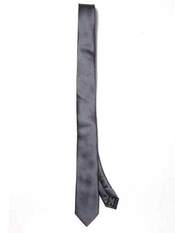 ZOD! Solid Dark Grey Microfibre Tie