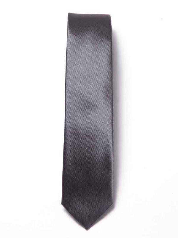 ZOD! Solid Dark Grey Microfibre Tie