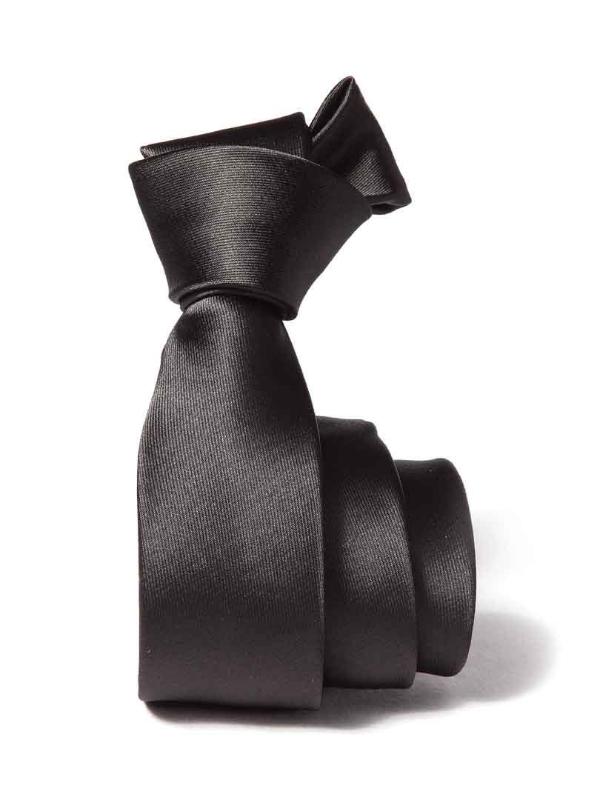 ZOD! Solid Black Microfibre Tie