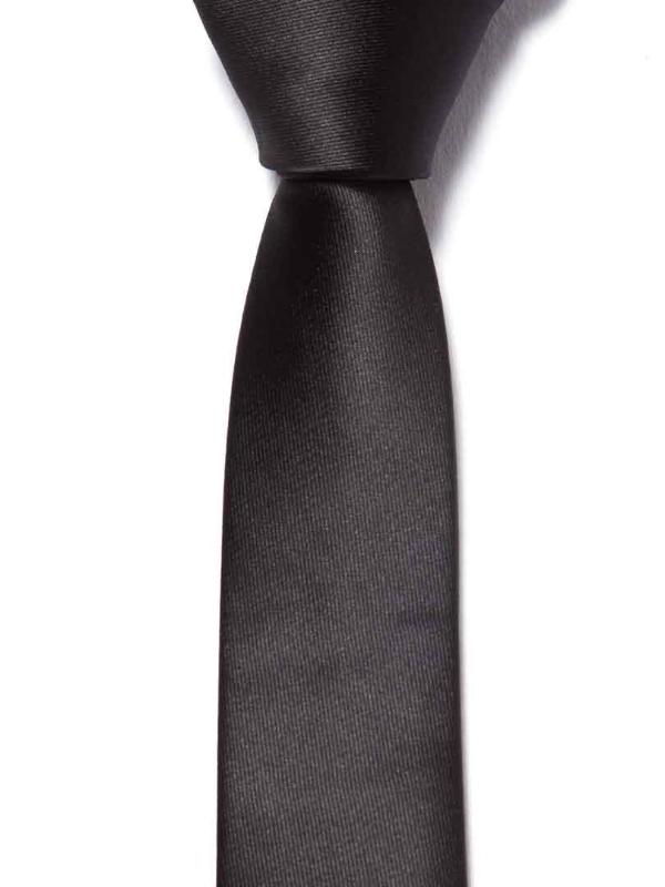 ZOD! Solid Black Microfibre Tie