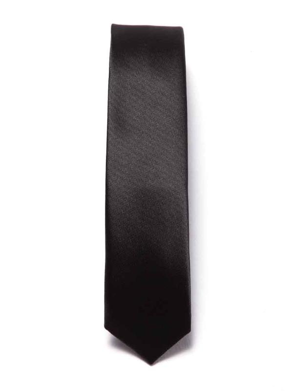 ZOD! Solid Black Microfibre Tie