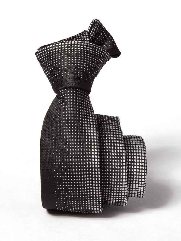 ZOD! Structure Black Microfibre Tie