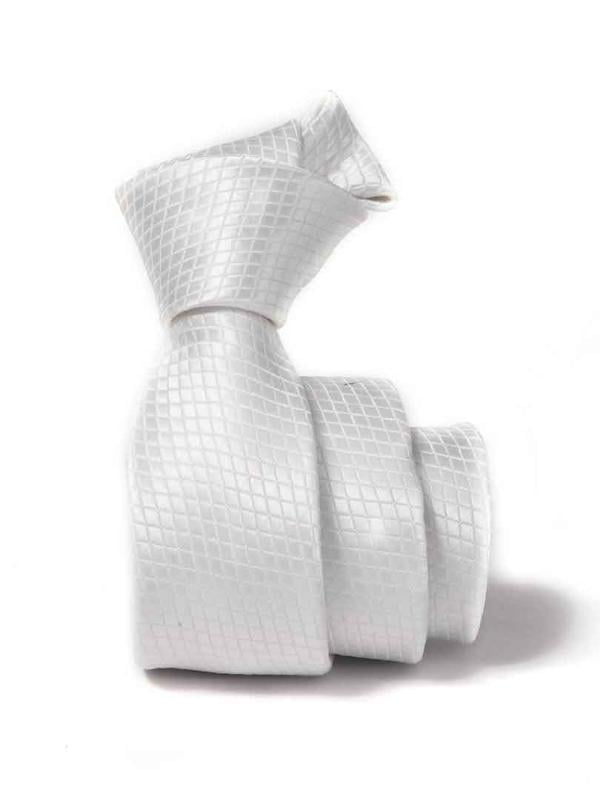ZOD! Structure White Microfibre Tie