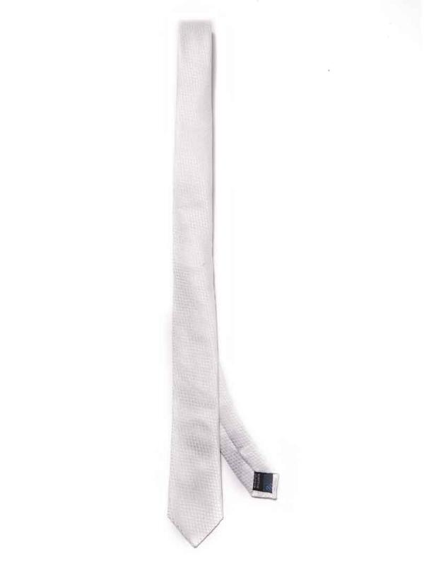 ZOD! Structure White Microfibre Tie