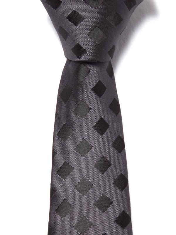 ZOD! Check Black Microfibre Tie