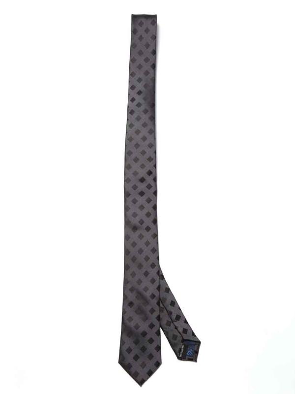 ZOD! Check Black Microfibre Tie