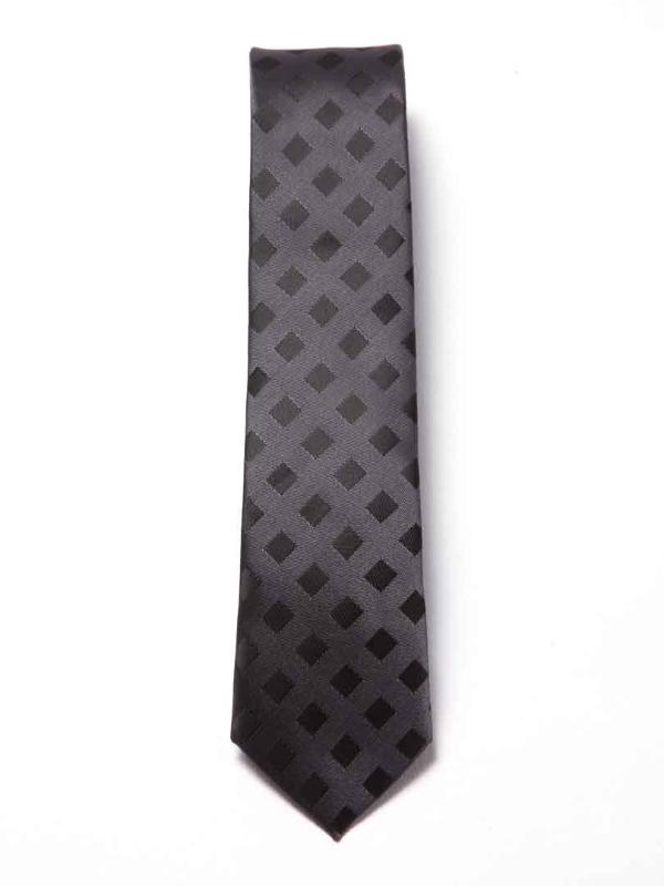 ZOD! Check Black Microfibre Tie