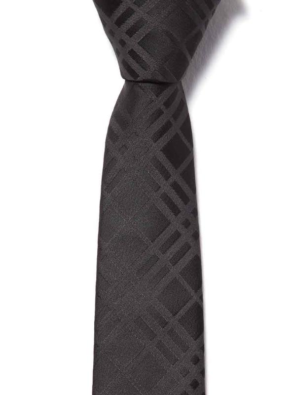 ZOD! Check Black Microfibre Tie