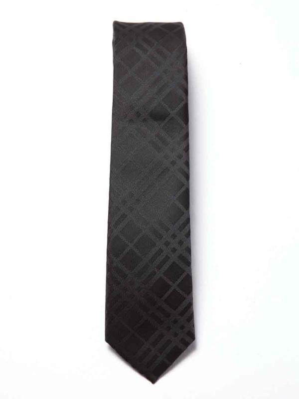 ZOD! Check Black Microfibre Tie