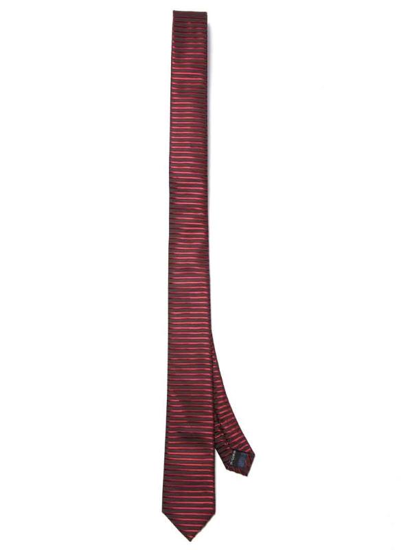 ZOD! Stripe Burgundy Microfibre Tie