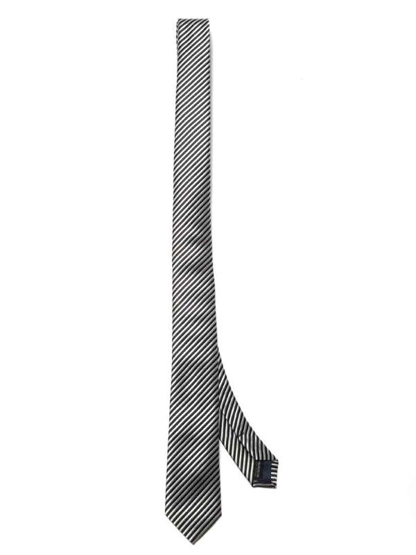 ZOD! Stripe Silver Microfibre Tie
