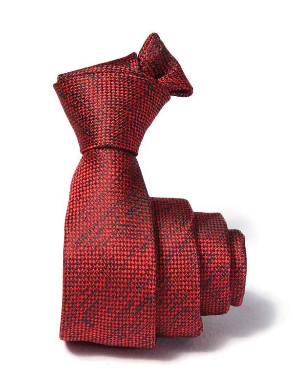 ZOD! Structure Red Microfibre Tie