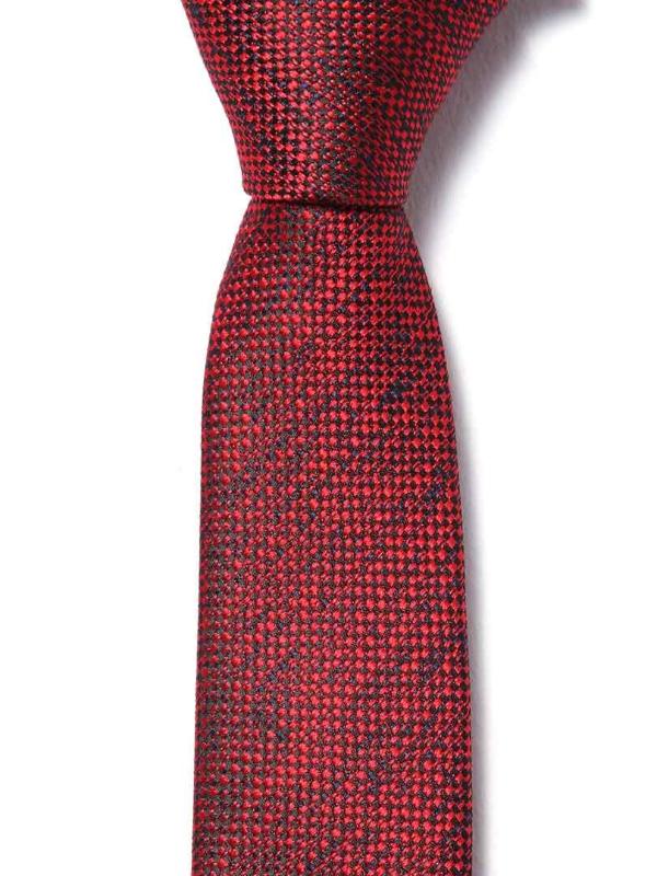 ZOD! Structure Red Microfibre Tie
