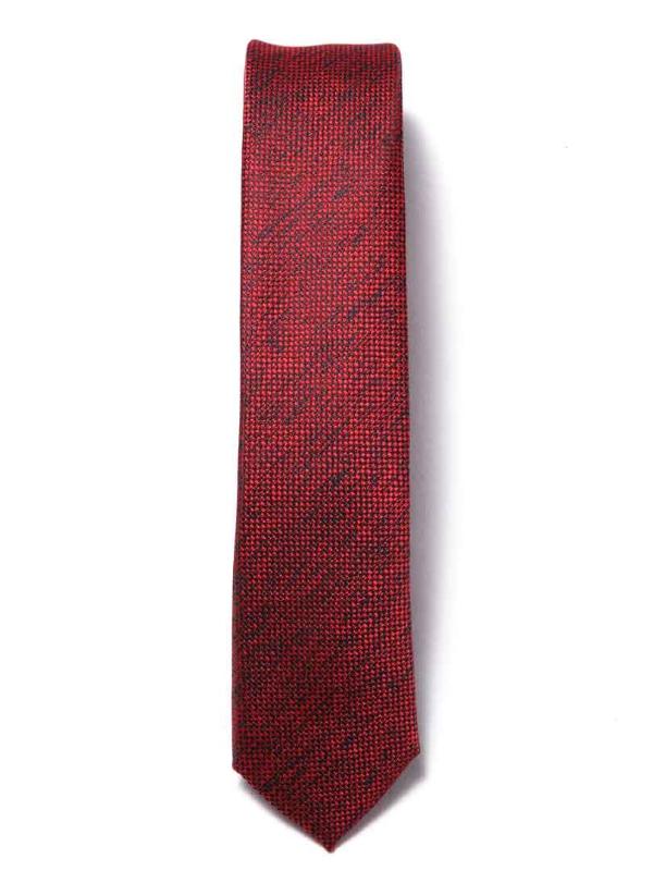 ZOD! Structure Red Microfibre Tie