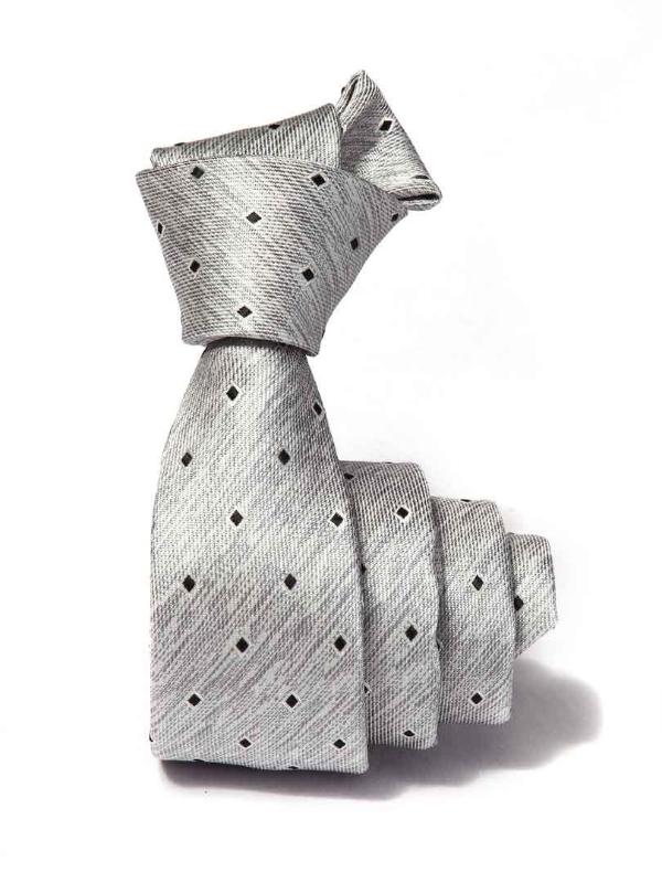ZOD! Structure Light Grey Microfibre Tie