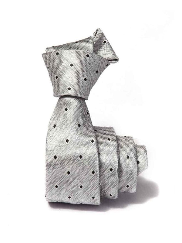 ZOD! Structure Light Grey Microfibre Tie