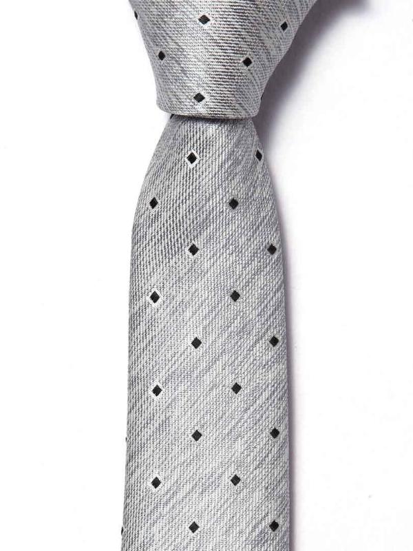 ZOD! Structure Light Grey Microfibre Tie