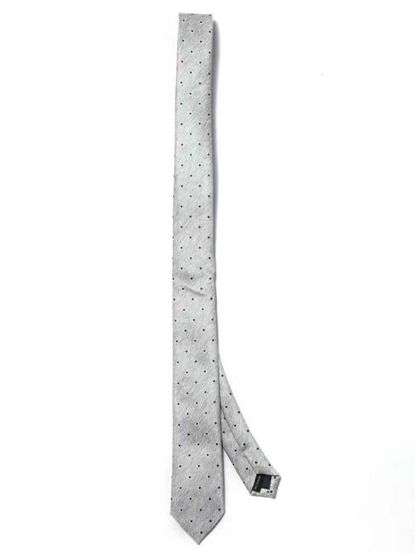 ZOD! Structure Light Grey Microfibre Tie