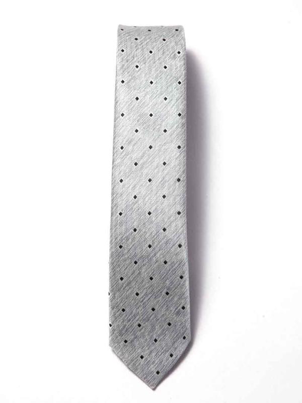 ZOD! Structure Light Grey Microfibre Tie