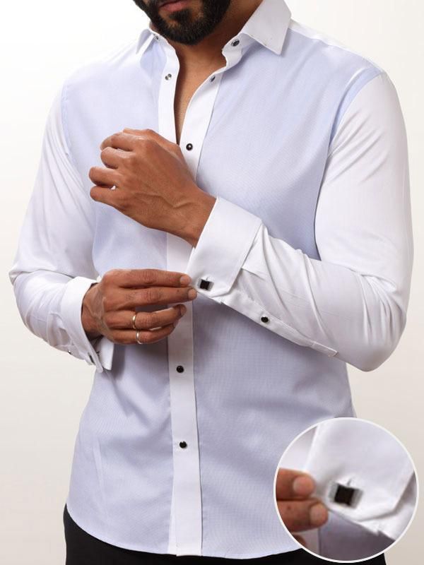 Buy Jorah Sky Cotton Slim Fit Solid Shirt | Zodiac