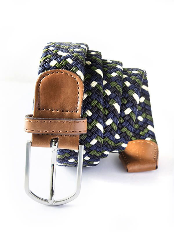 z3 Navy/ Olive/ Green Braided Belt Multi Belt