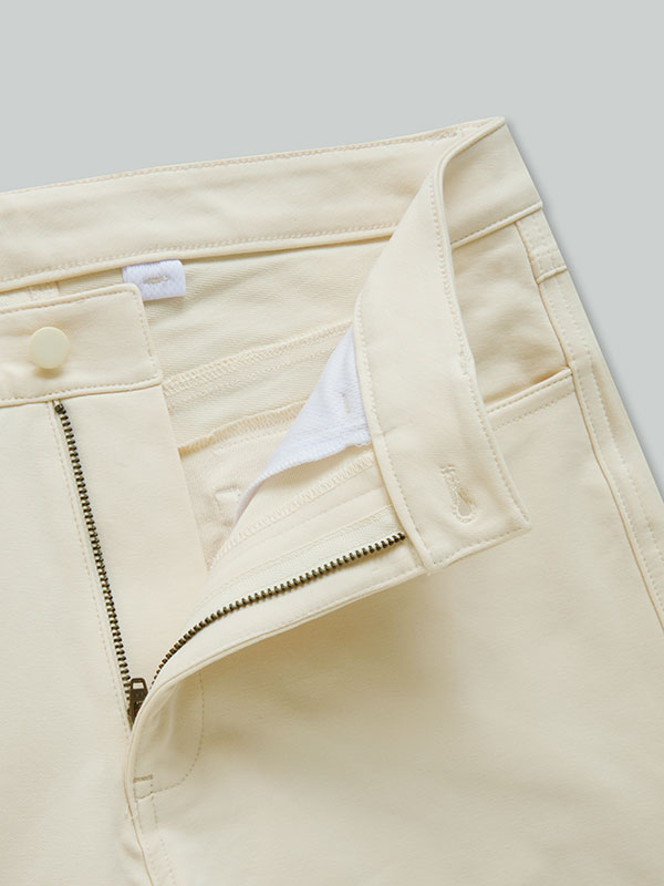 Buy Men's Cotton Mercerised Solid Beige Trousers | Cotstyle