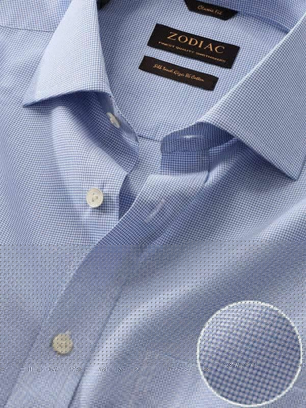 Buy Barboni Blue Cotton Formal Checks Shirt for men