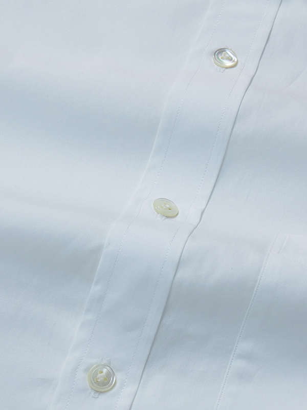 AZC-002 White Ceramic Zirconia Shirt Button, 10mm - Priced per Dozen