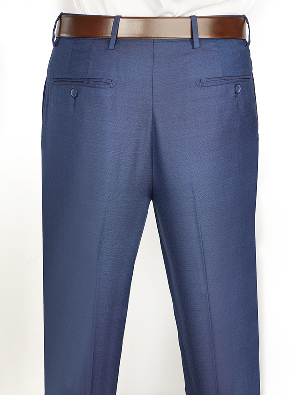 MANCREW Men's Solid Navy Blue Trousers